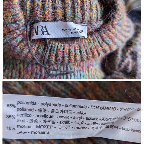 Zara ruffled mohair sweater knit flower - Picture 11 of 11